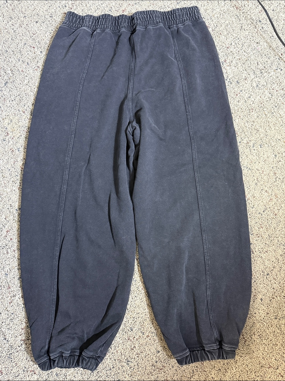 Halara Black Washed Elastic Waist Jogger Pants Sweatpants Sz L NWOT - Picture 5 of 7